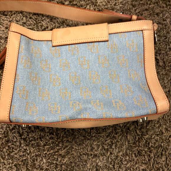 Dooney & Bourke Denim Signature Logo Shoulder Bag - Picture 3 of 5
